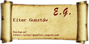 Eiter Gusztáv névjegykártya